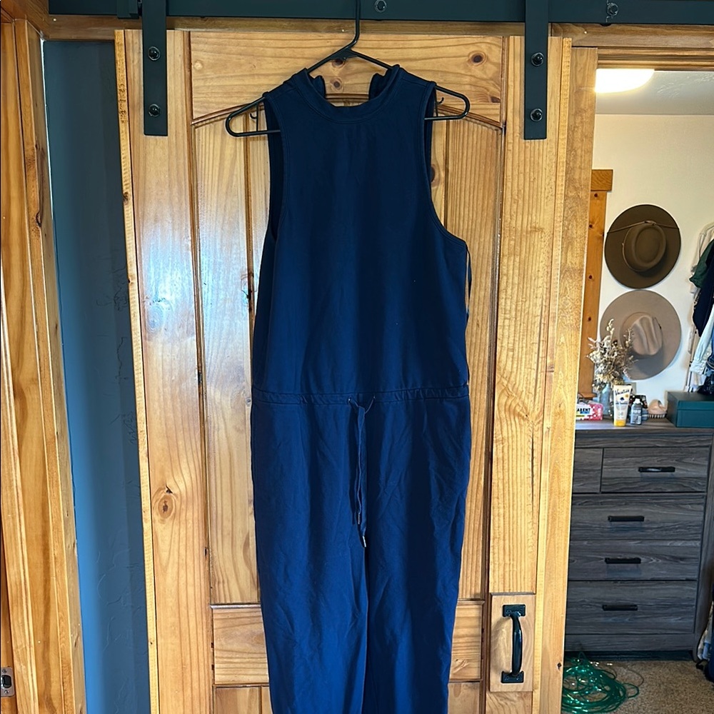 Sweaty Betty Blue Full-Length Jumpsuit Effortless Style